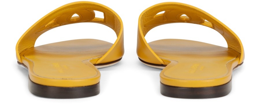 Calfskin sliders with logo - 3