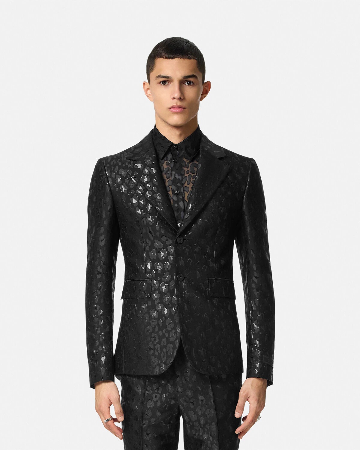 Leopard Jacquard Blazer - 4