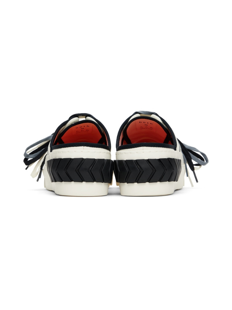 White & Black Tyres Multilaced Sneakers 2