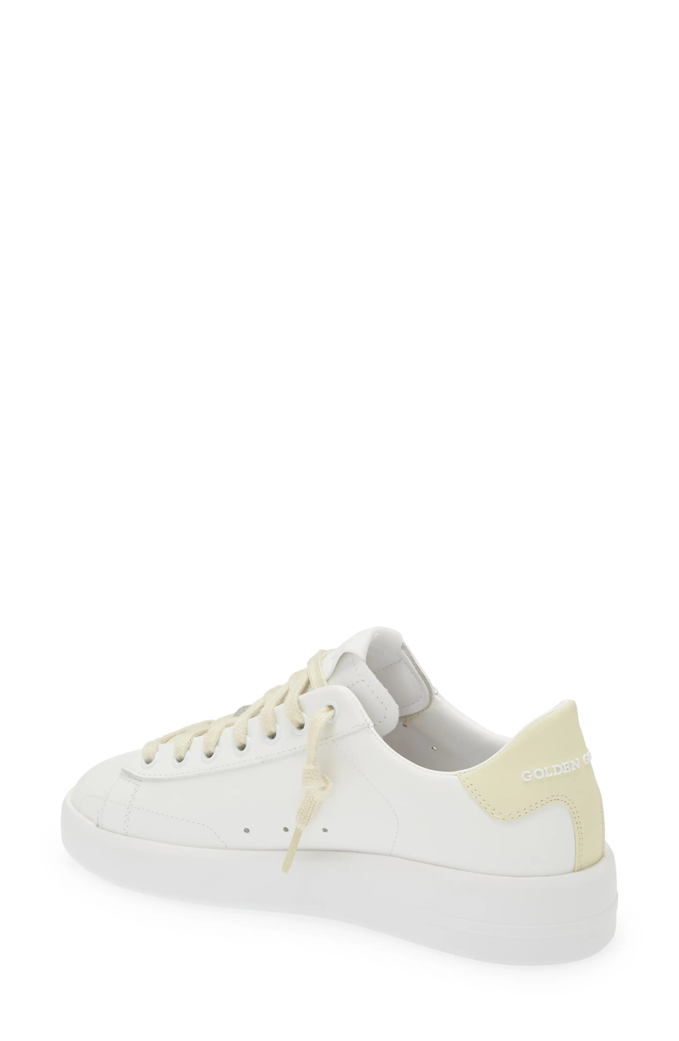 Purestar Low Top Sneaker in White/Yellow - 2