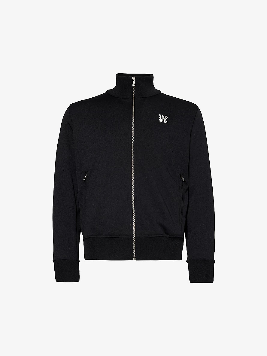 Monogram brand-patch woven track jacket - 1