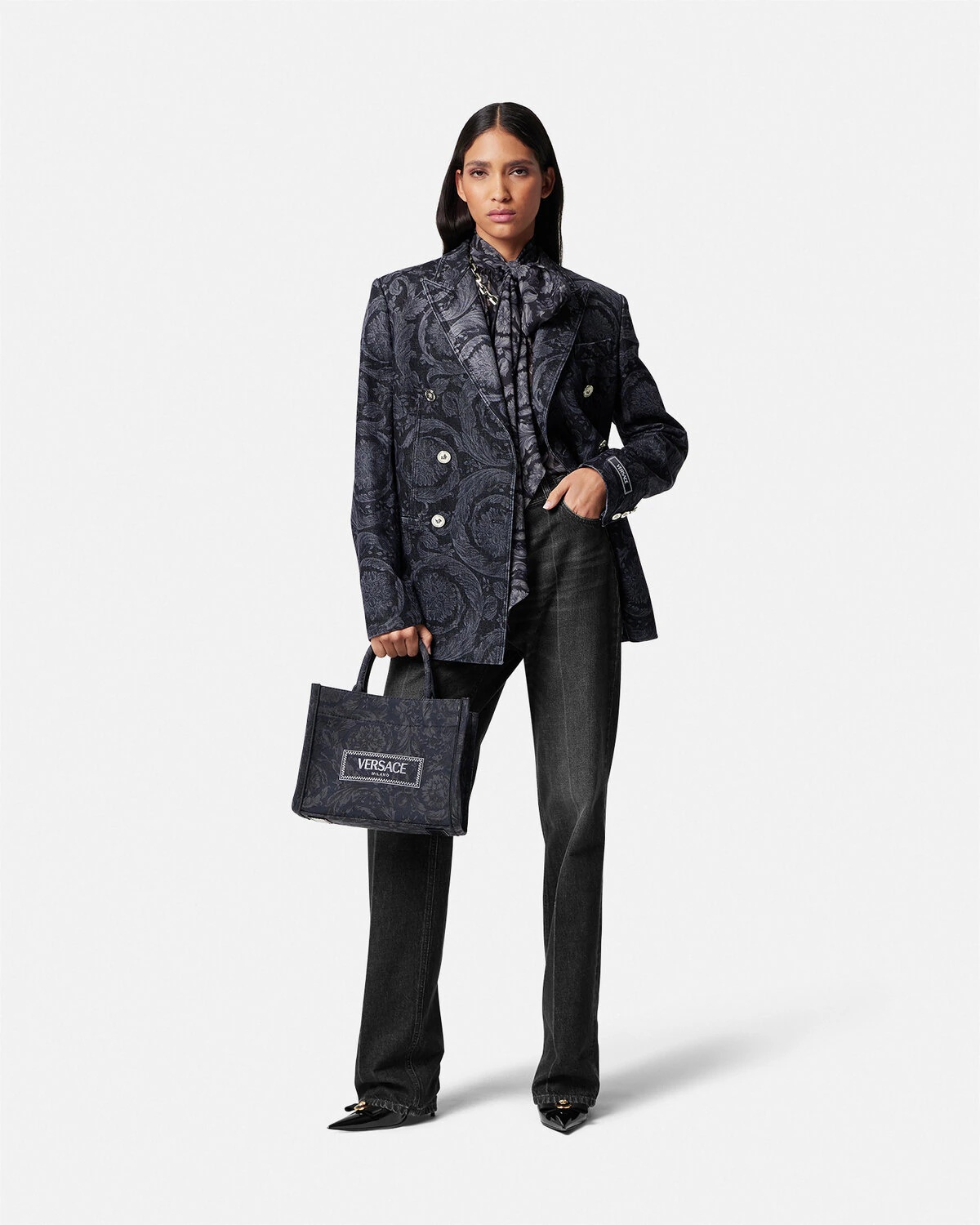 Barocco Denim Slim Masculine Blazer - 2