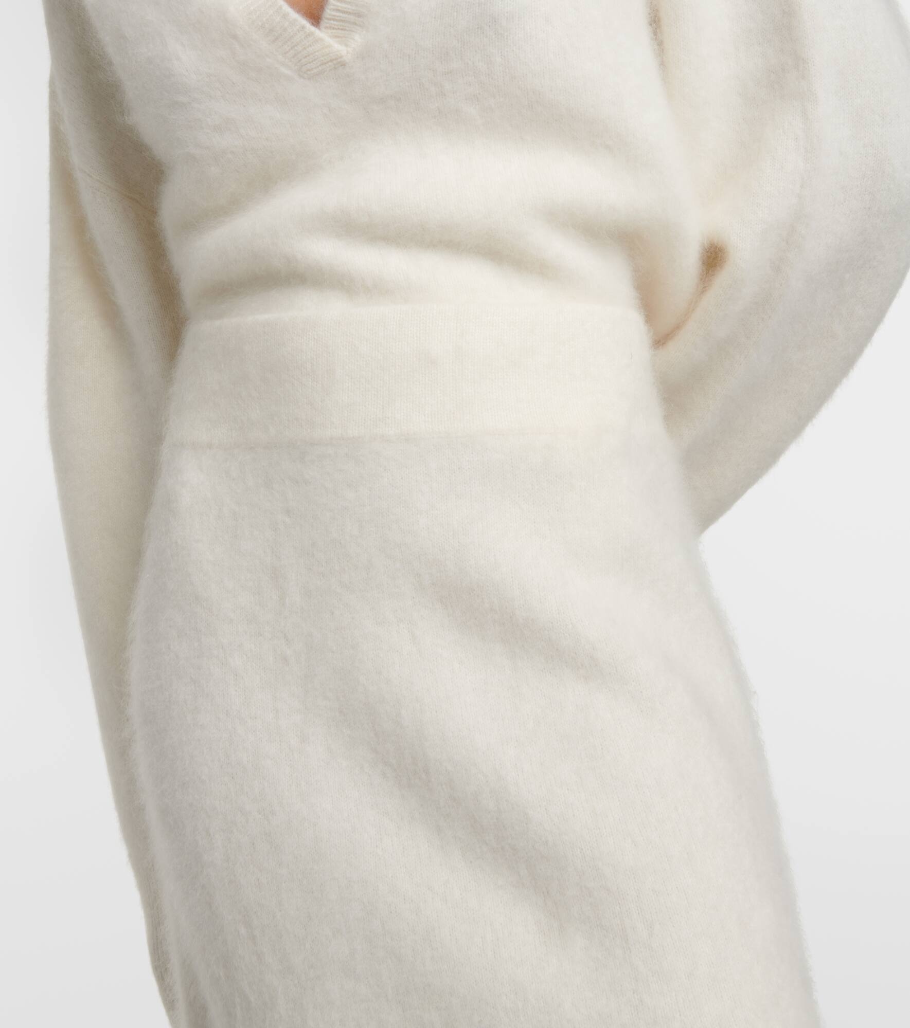 Asta brushed cashmere midi skirt - 4