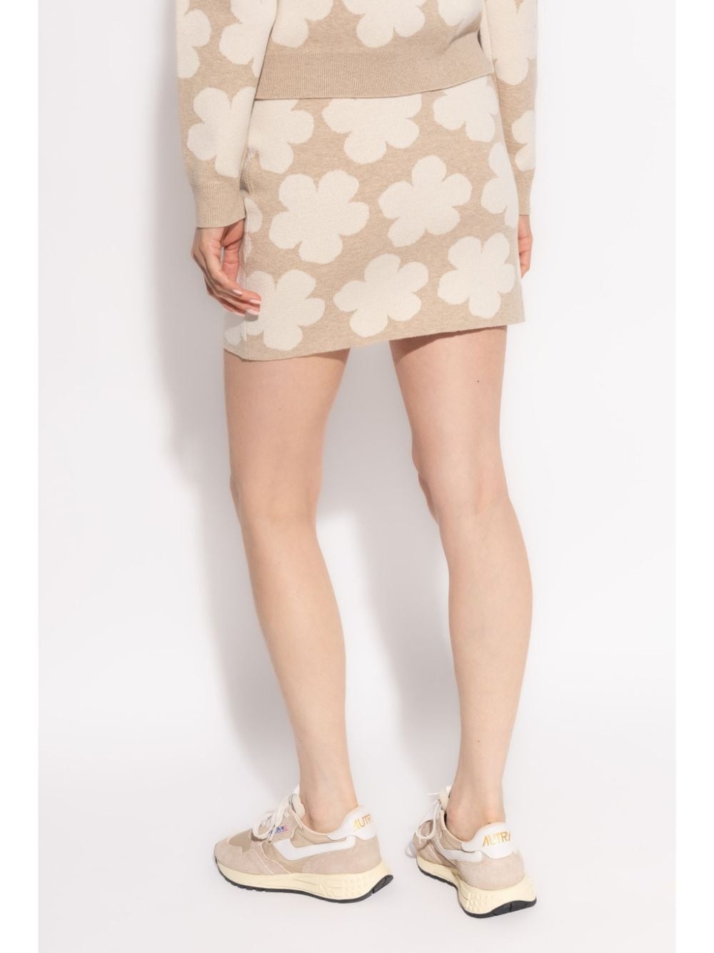 floral intarsia-knit skirt - 4