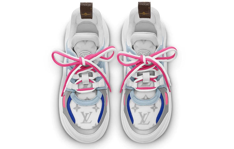 (WMNS) LOUIS VUITTON LV Archlight Sports Shoes Pink/White/Blue 1A65K6 - 4