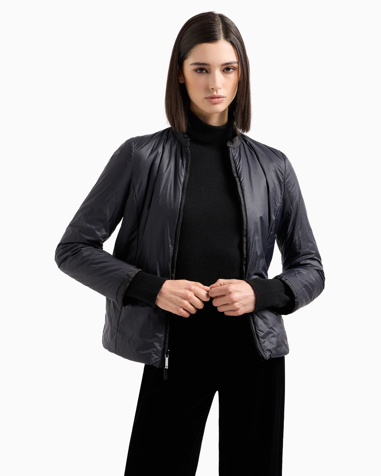 Nylon reversible guru-collared jacket - 6
