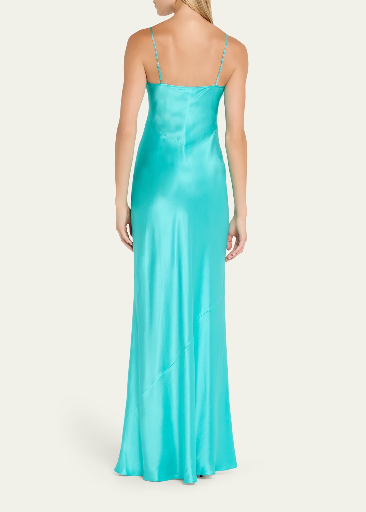 Charmaine U-Neck Silk Gown - 3