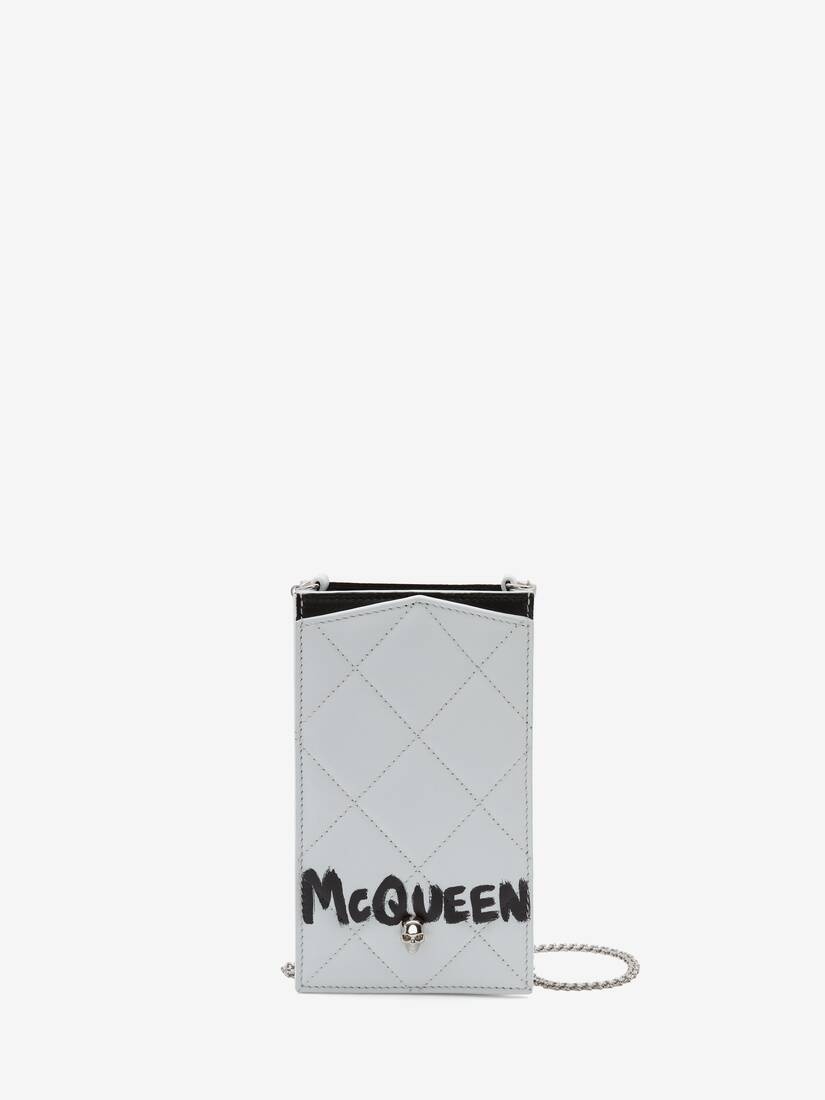 Mcqueen Graffiti Phone Case With Chain in White/black - 1