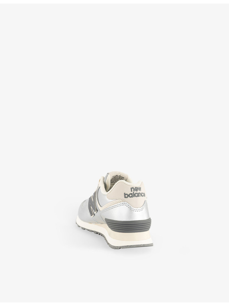 New Balance 574 Metallic-Leather Trainers outlook