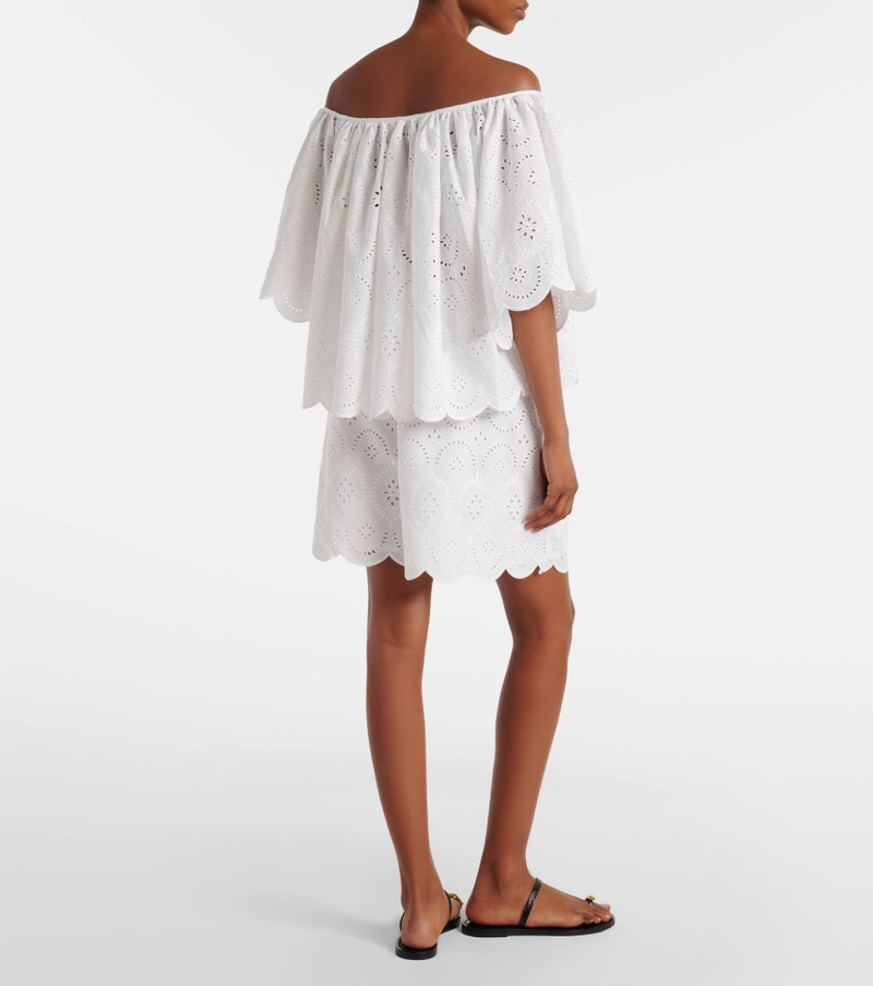 Fondaco broderie anglaise scalloped shorts 3