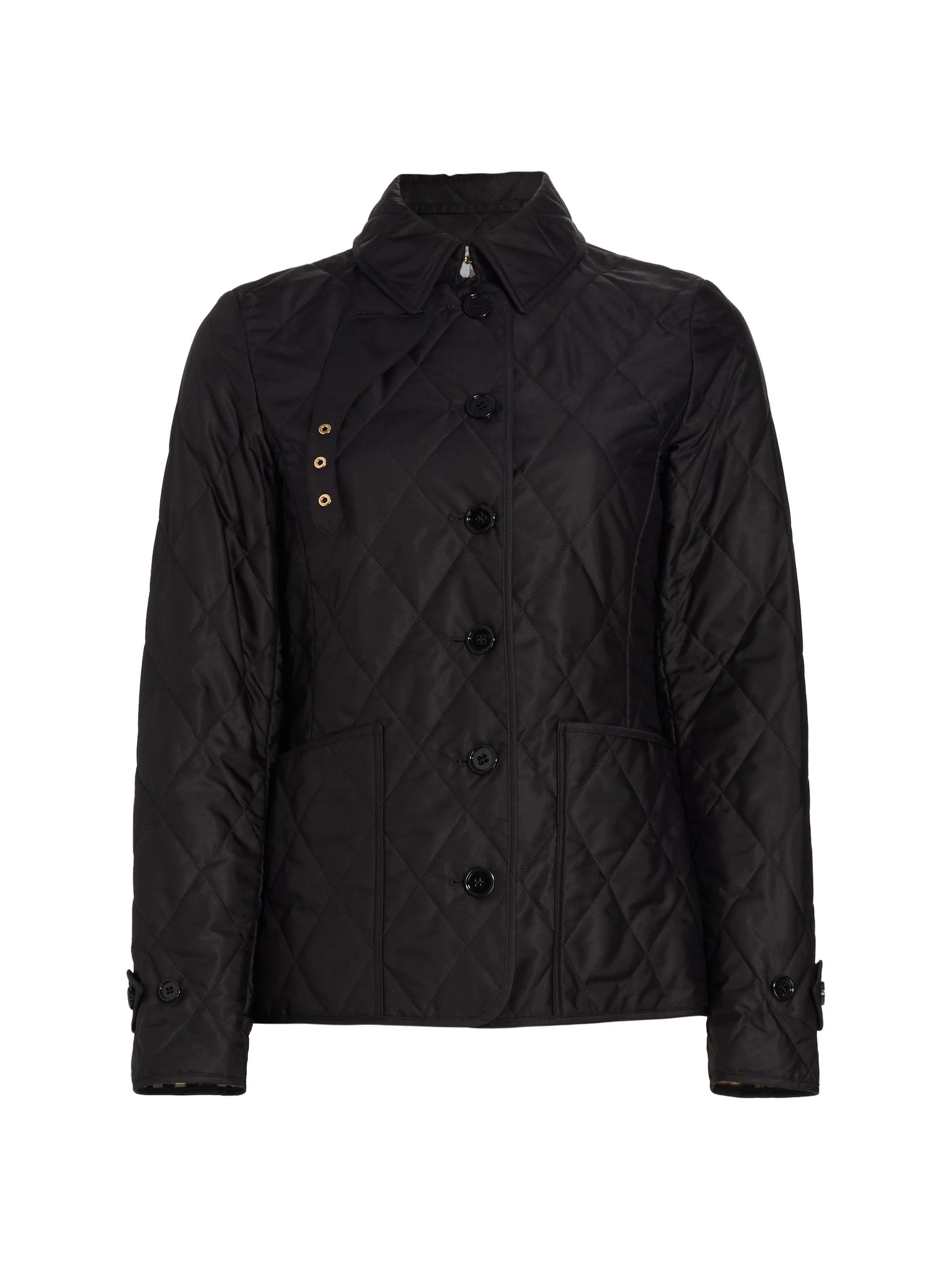 Women's Fernleigh Quilted Logo Jacket - Black - 1