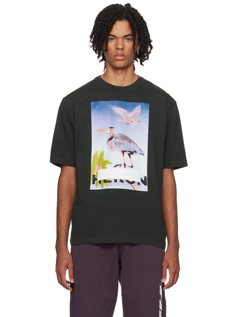 Black Censored Heron T-Shirt - 1