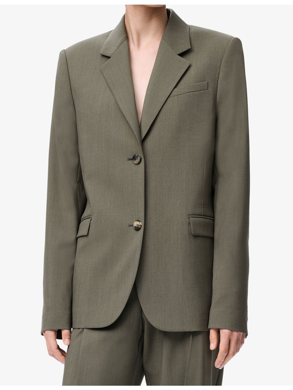 Split-Back Single-Breasted Wool Blazer - 3