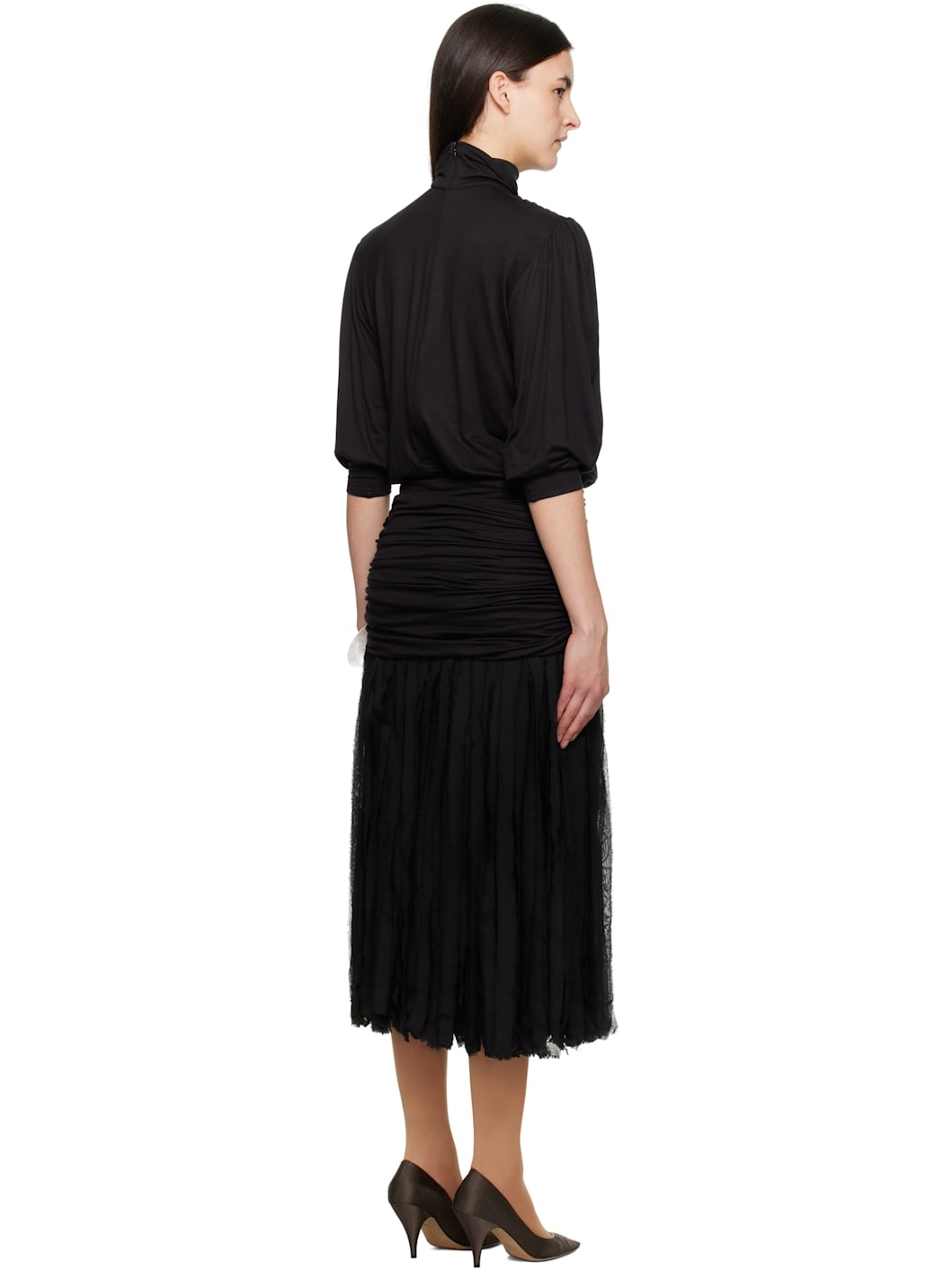 Black Terra Midi Dress - 3