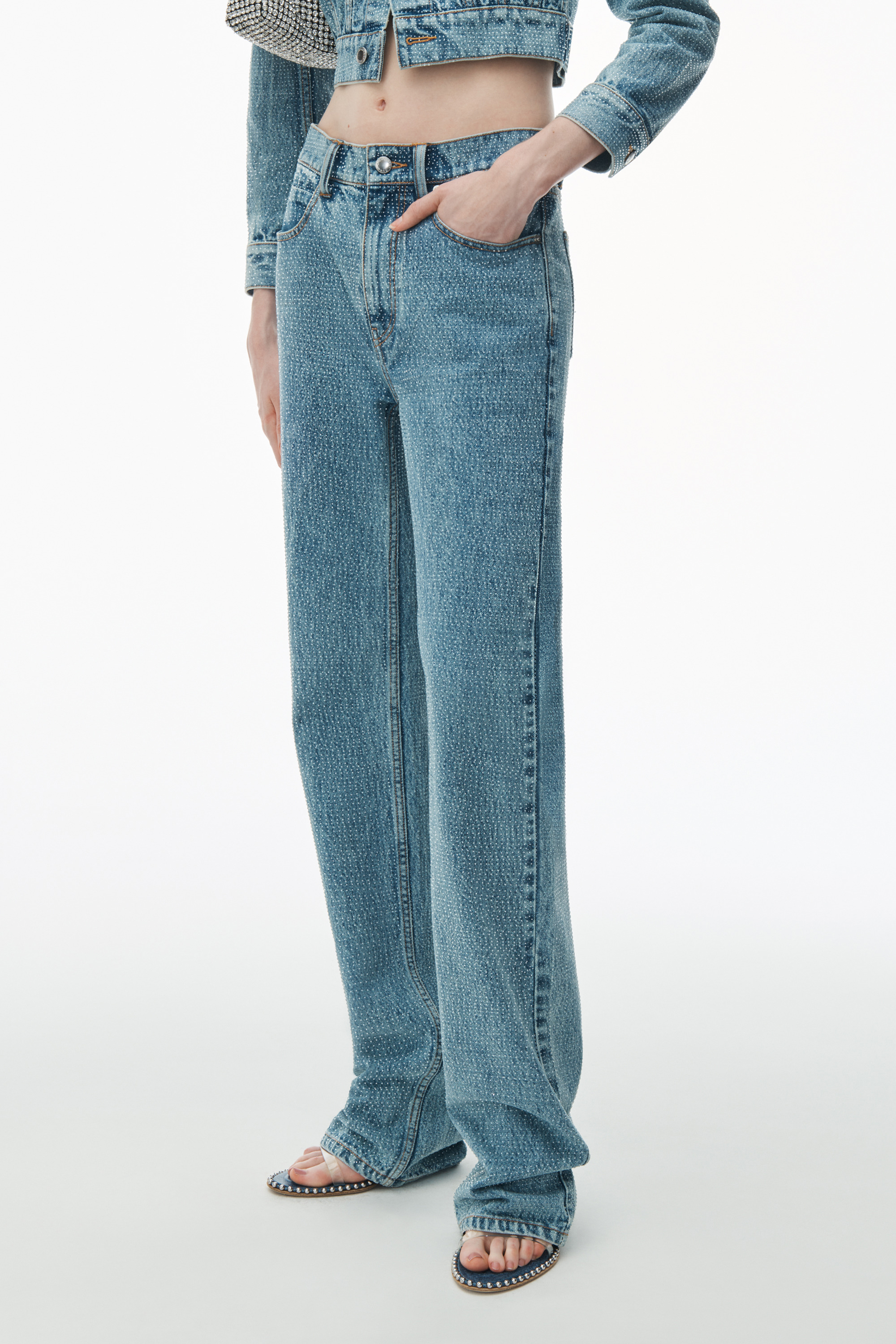 CLEAR HOTFIX EZ - MID RISE STRAIGHT LEG JEAN IN DENIM - 3