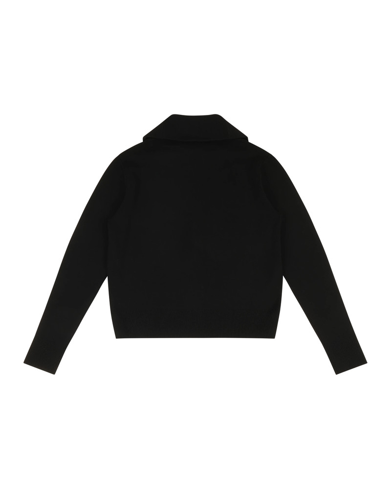 KNIT ZIP UP JACKET BLACK 6