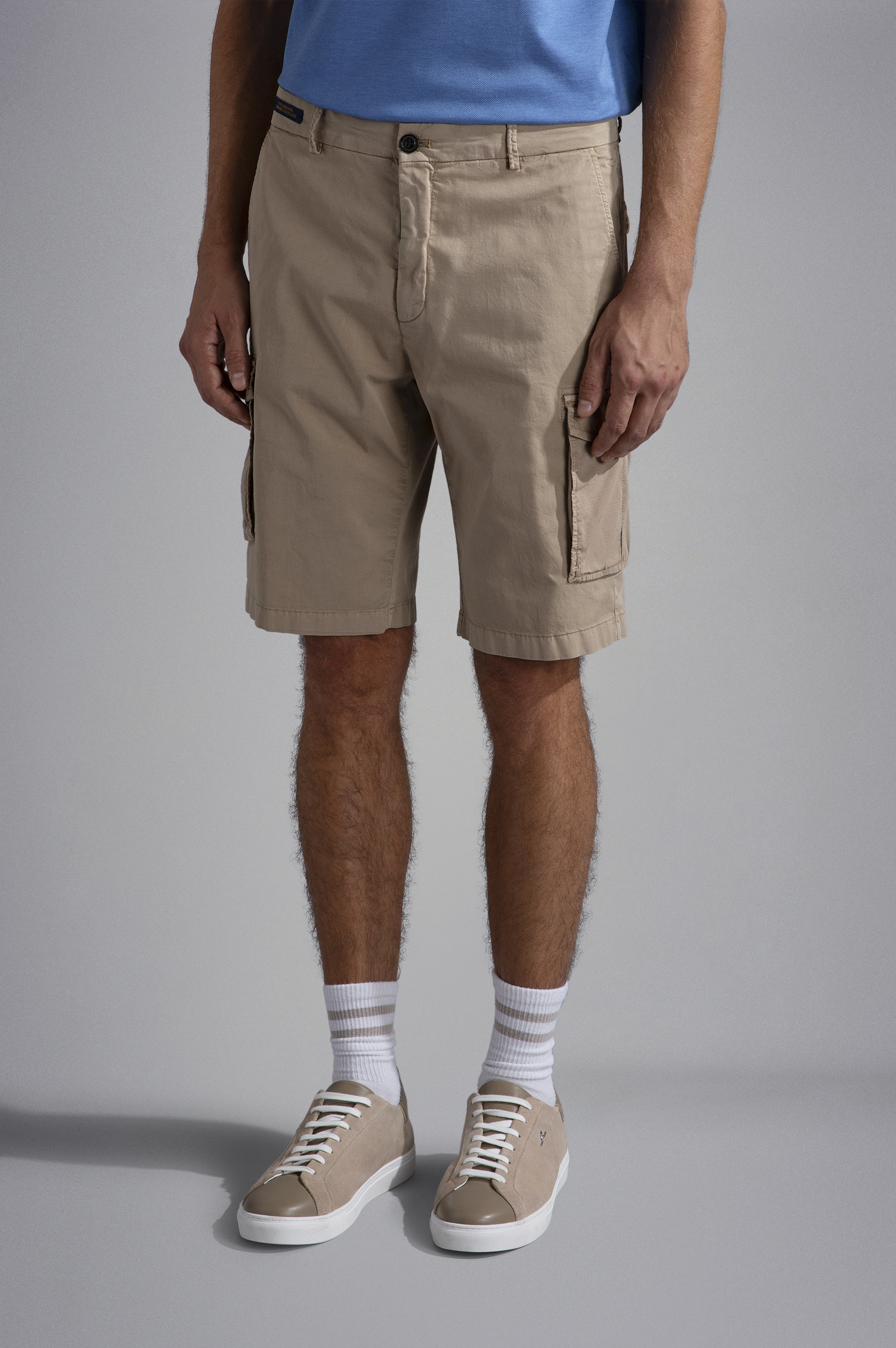 STRETCH COTTON CARGO BERMUDA SHORTS - 6