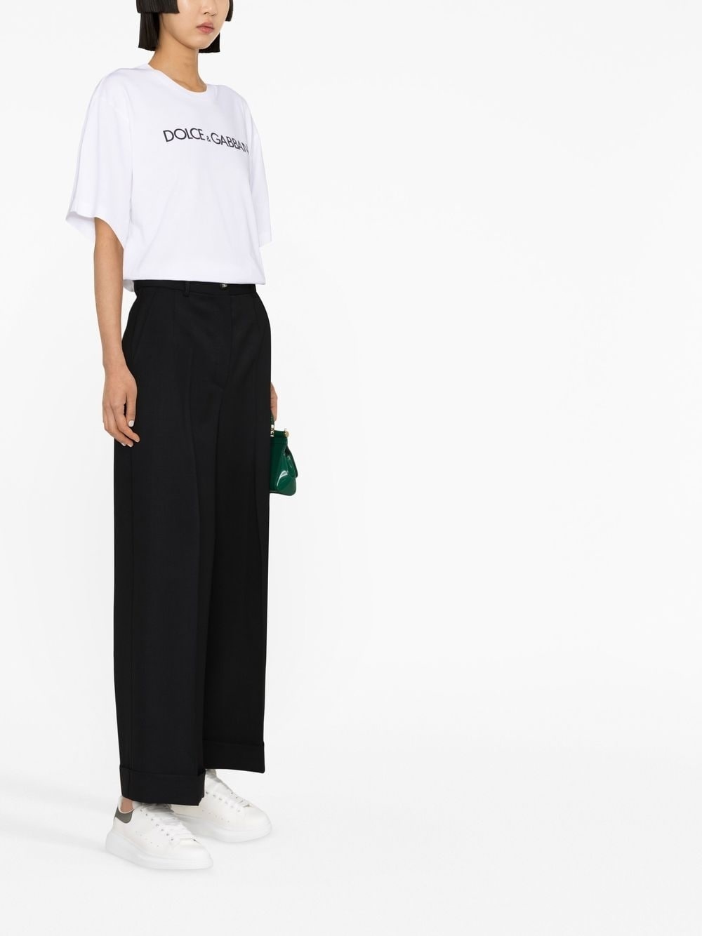 high-waist wide-leg trousers - 3