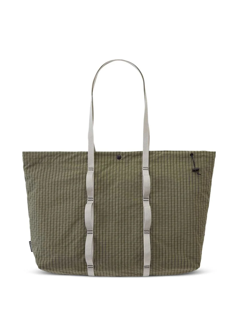 checked-pattern seersucker tote bag - 1