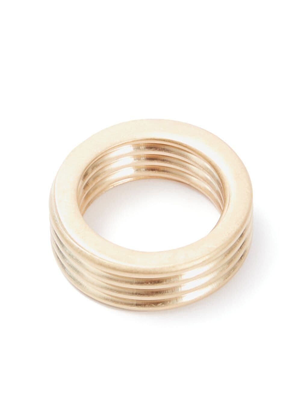 polished ribbed ring - 1