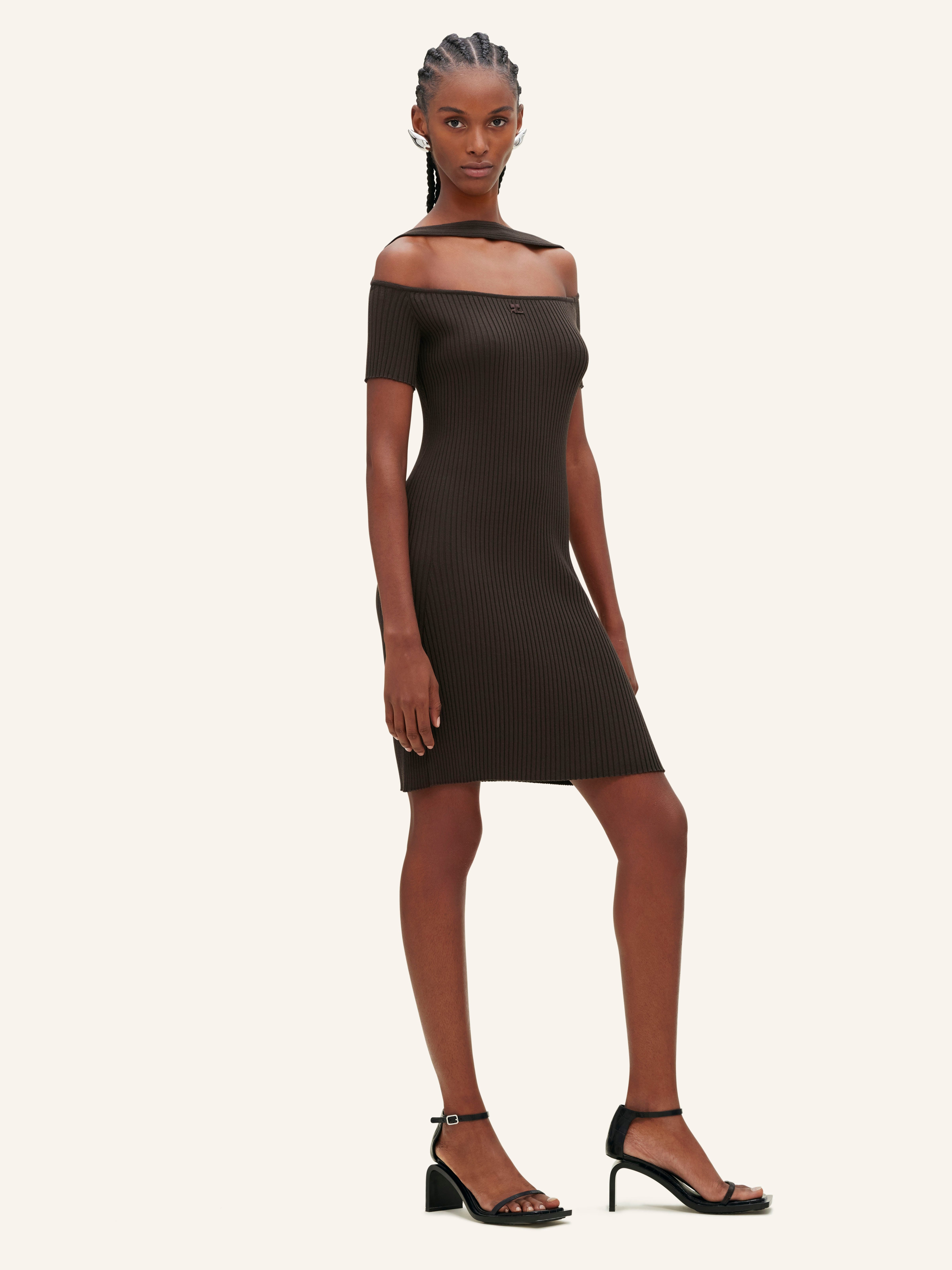 HYPERBOLE RIB KNIT MINI DRESS - 3