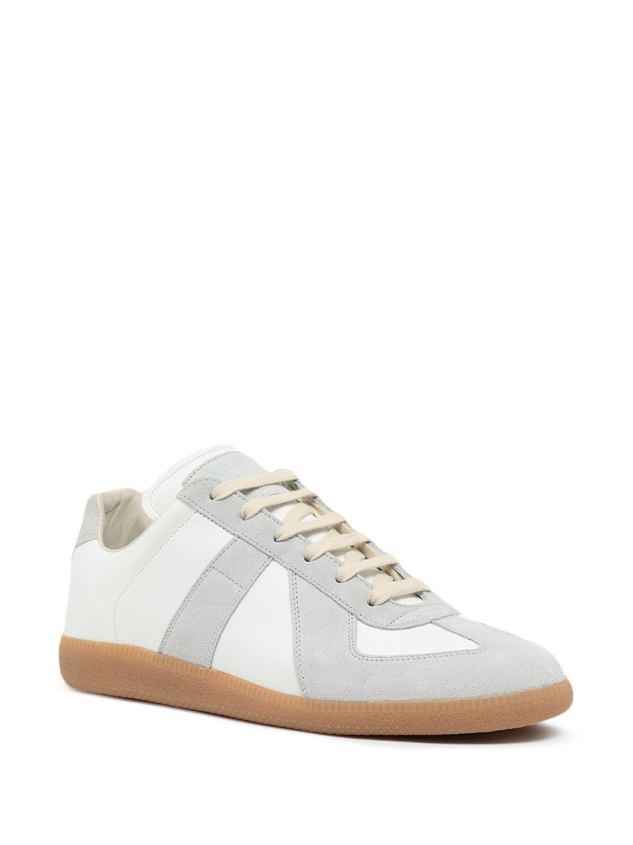 panelled lace-up sneakers - 2
