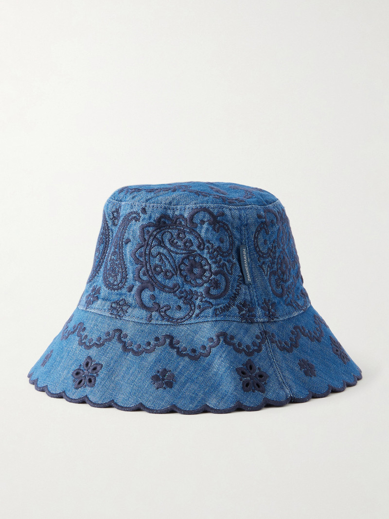 Embroidered Denim Bucket Hat 3