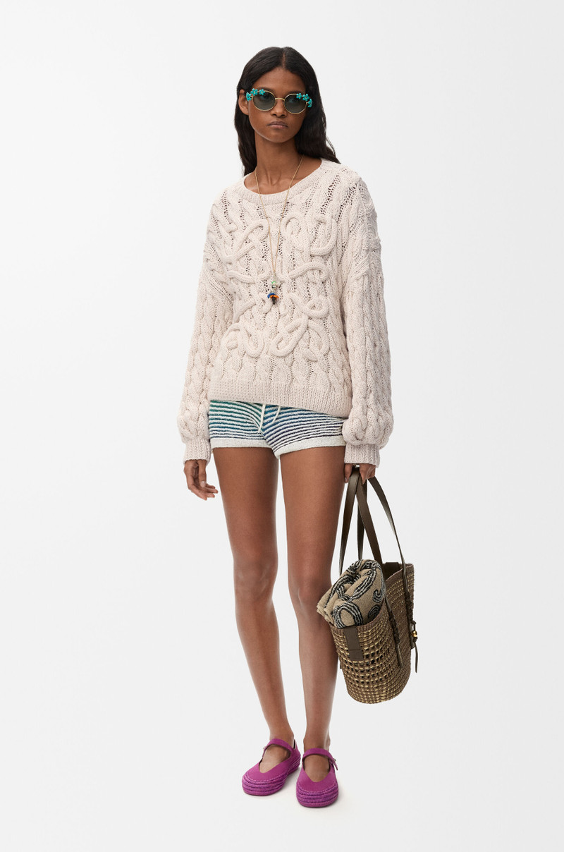 Loewe Anagram sweater in cotton and wool blend outlook