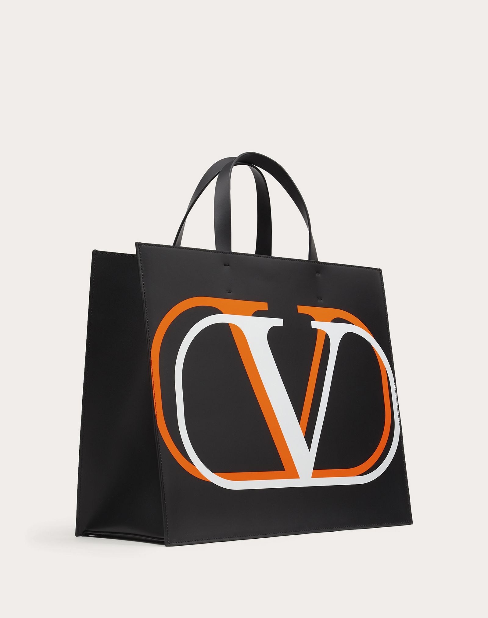 VLogo Signature Leather Tote Bag - 2