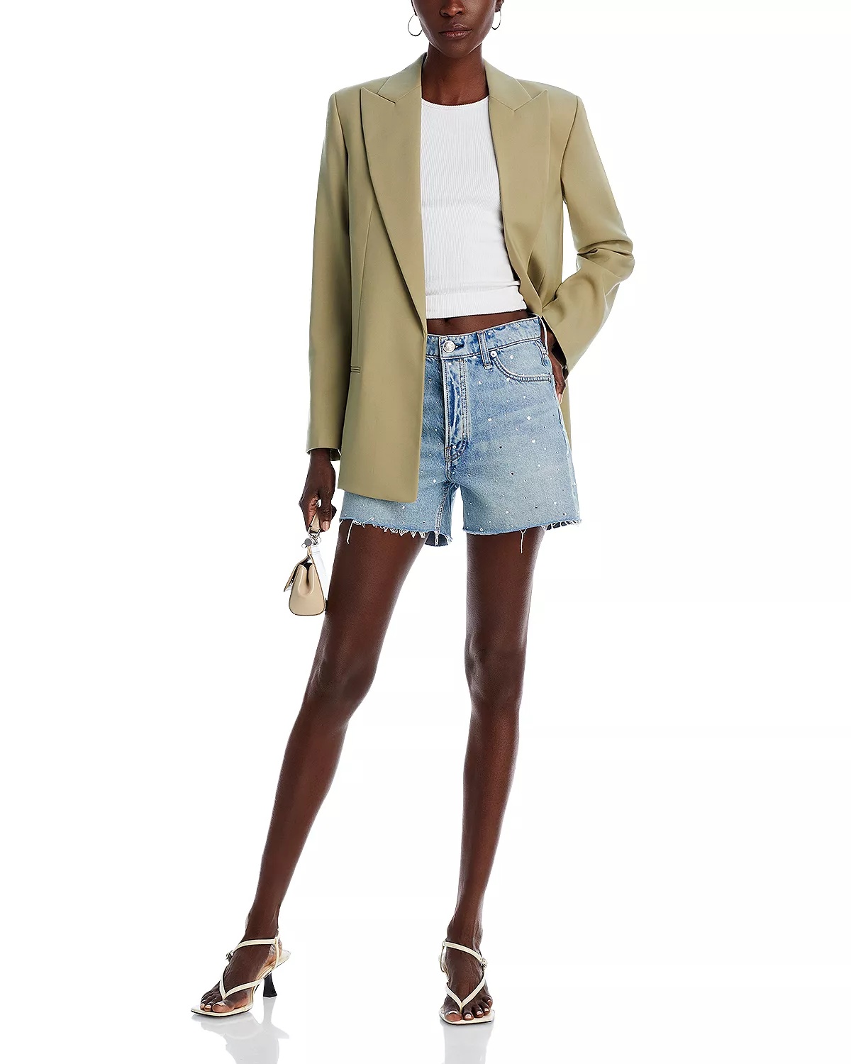 Vintage Cut Off Denim Shorts in Solana Jewel - 2