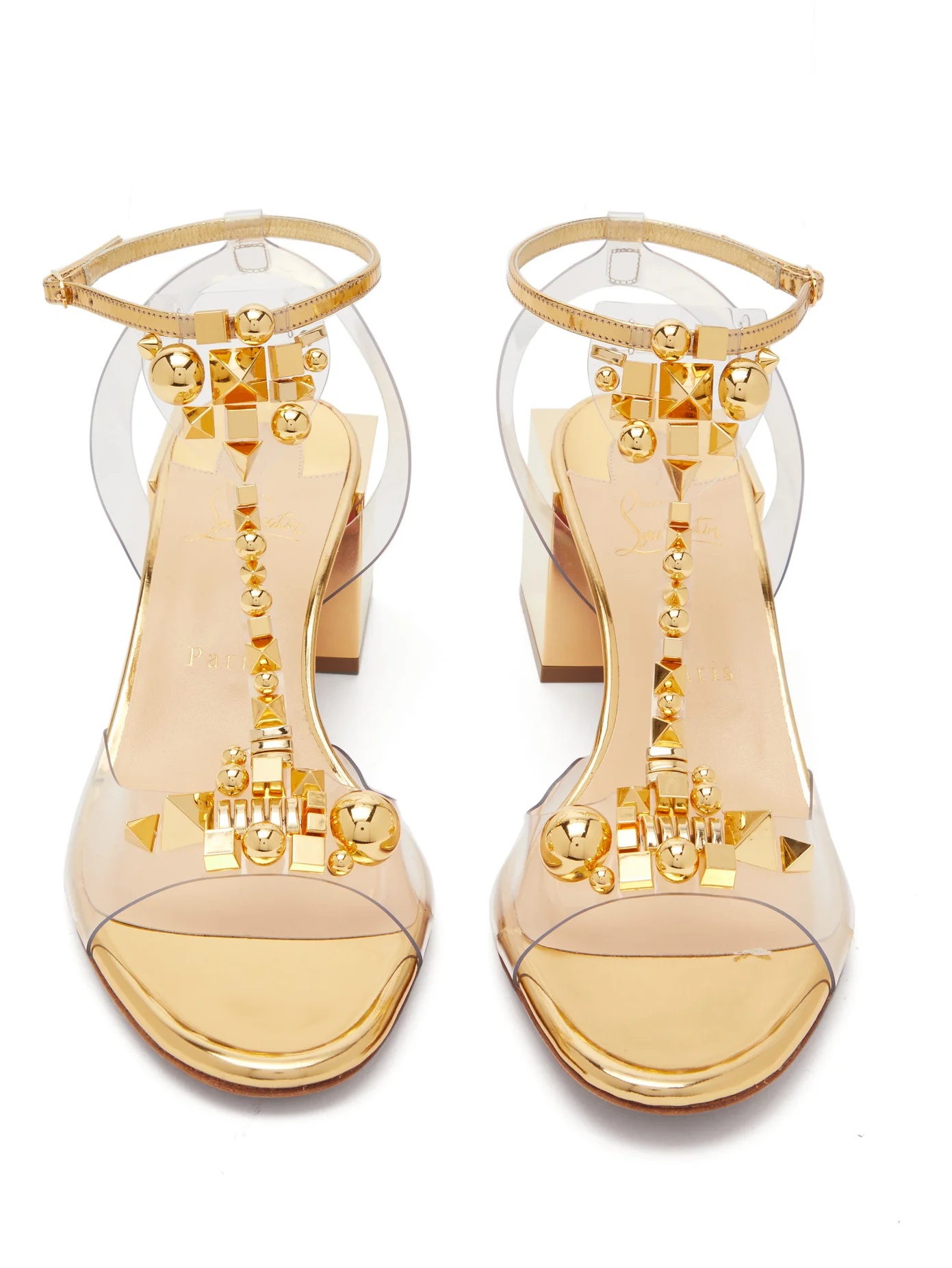 Salon de Mars studded T-bar sandals - 5