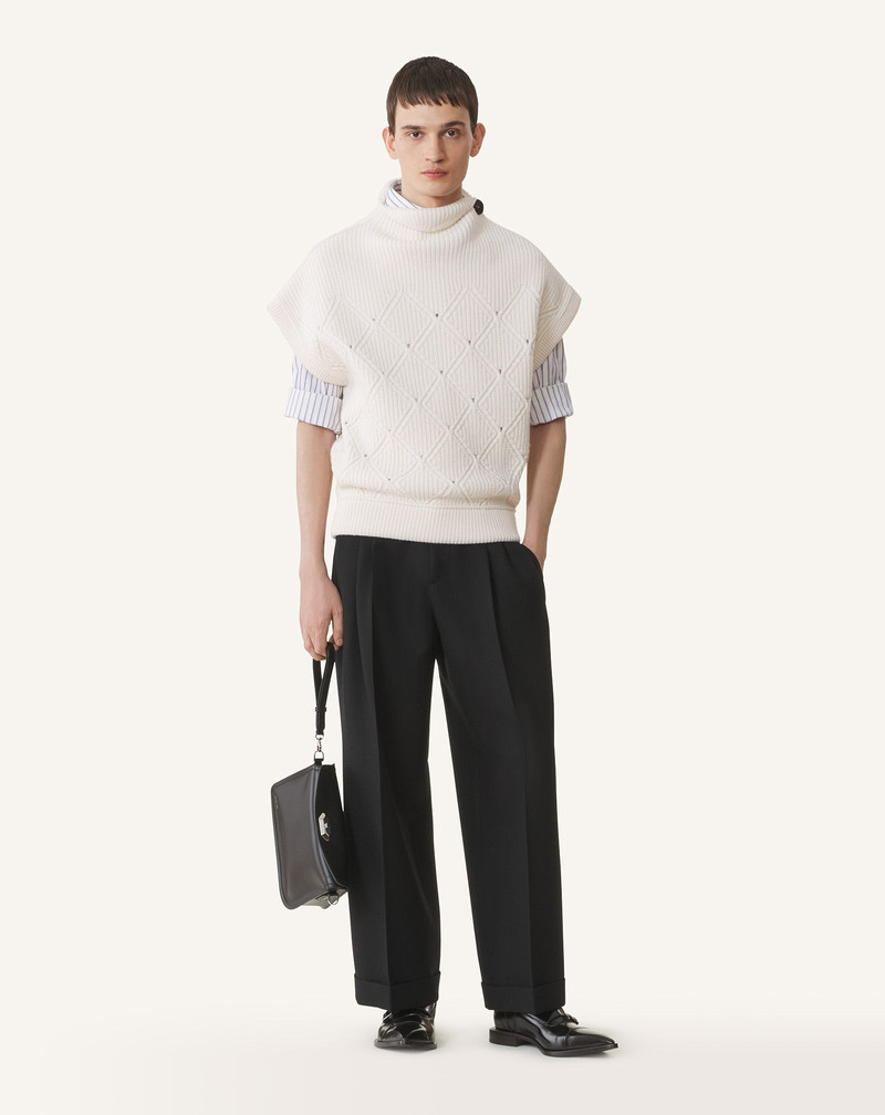 COMPAGNON ASYMMETRICAL LEATHER CLUTCH BAG 9