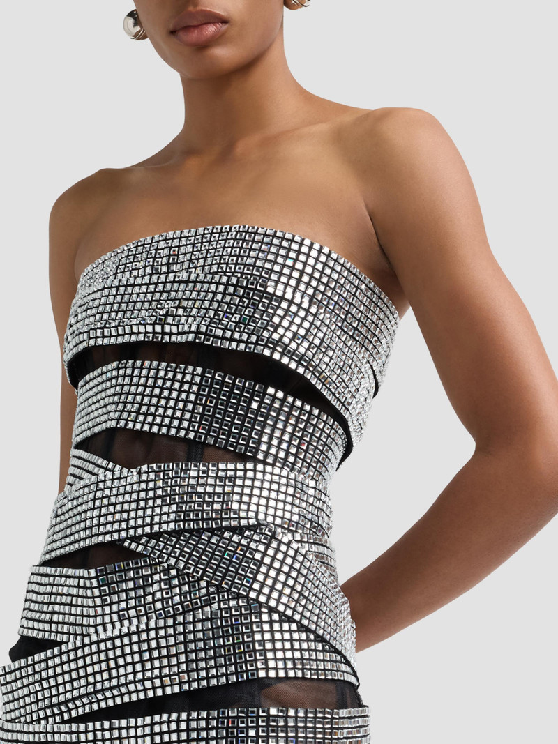 Women's Disco Ball Mini Dress - Black 5