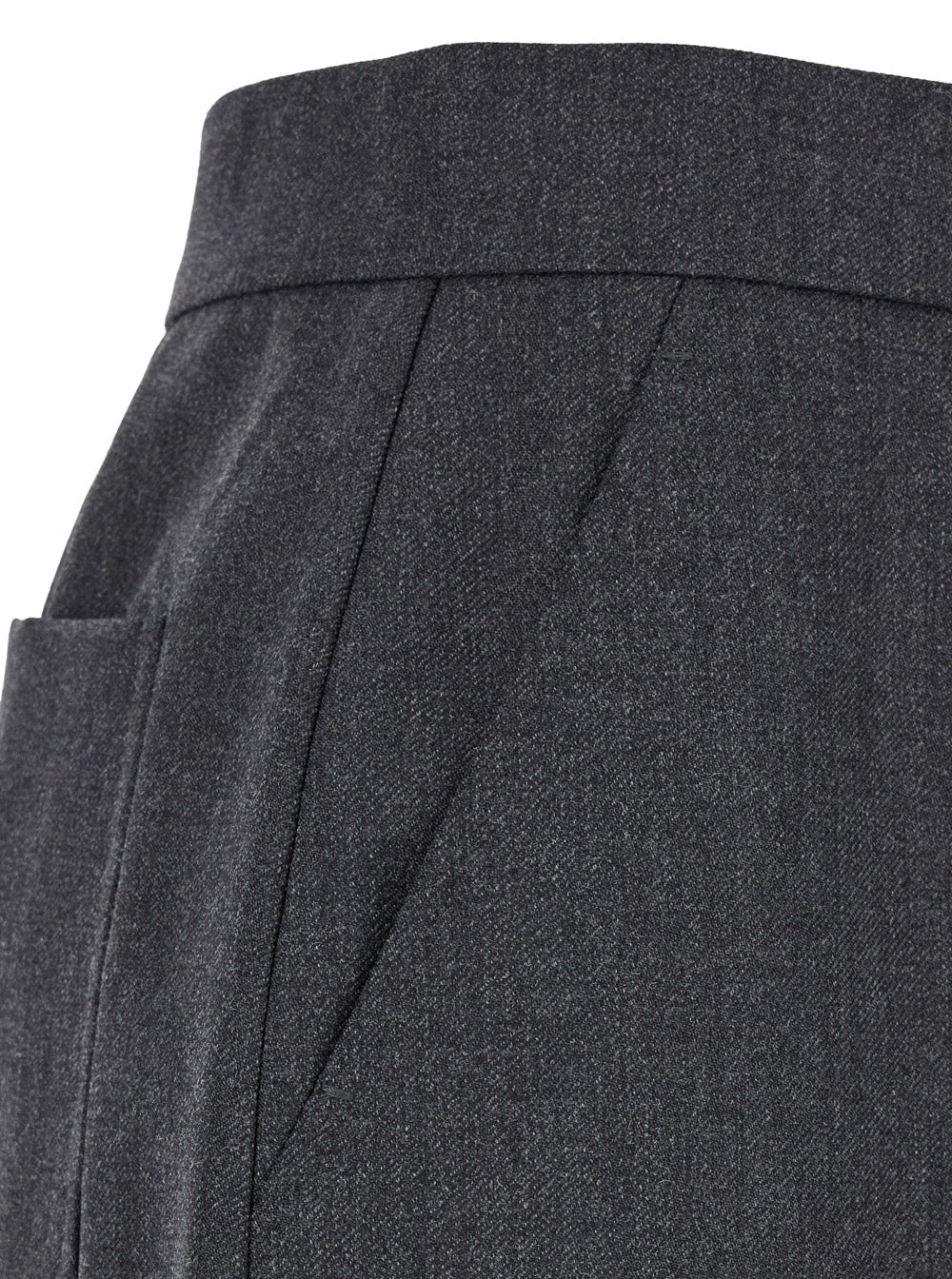 Max Mara Women 'Sondalo' Grey Mini-Skirt With Patch Pockets In Wool Woman - 3