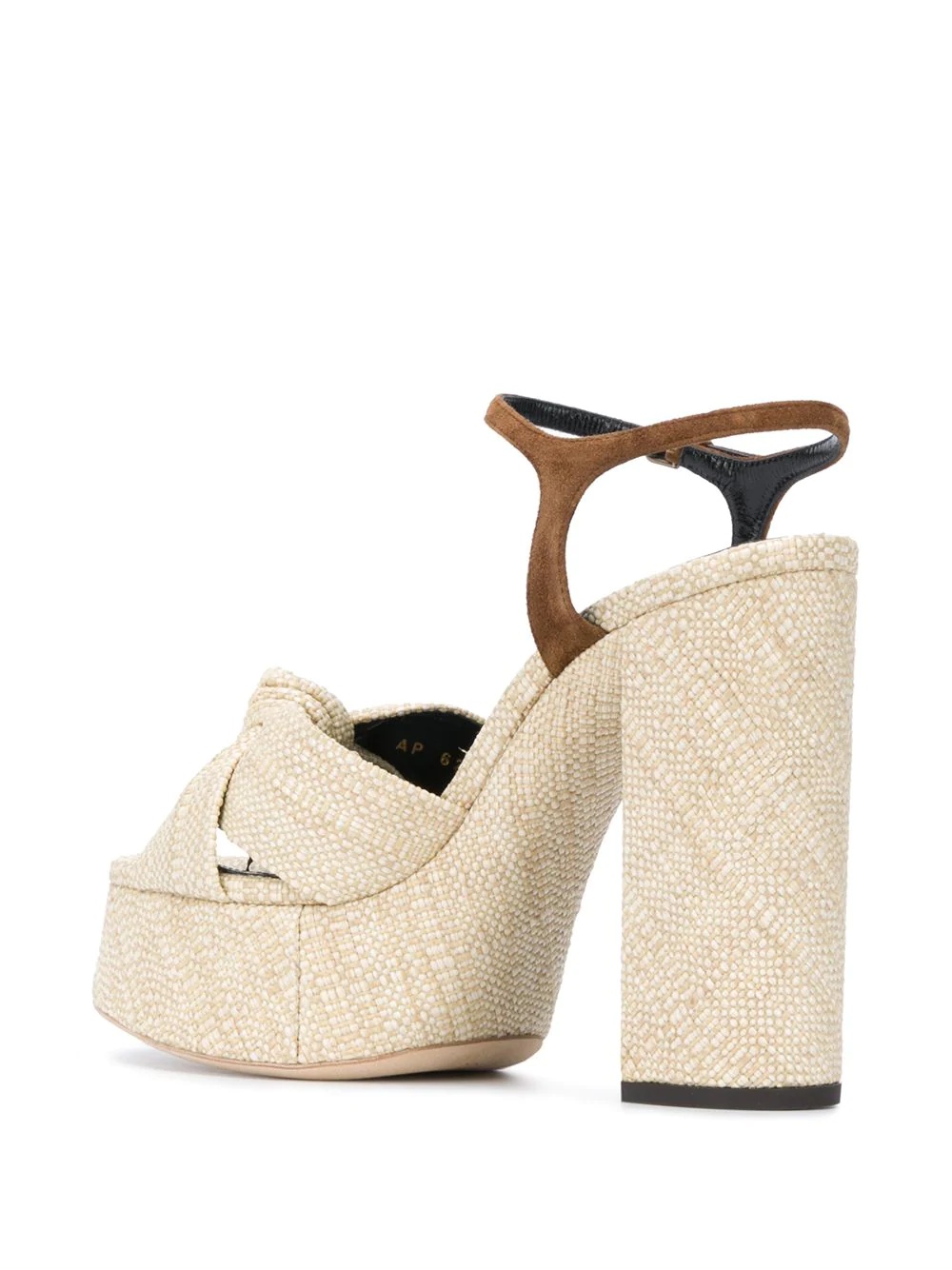 knot detail platform sandals - 3