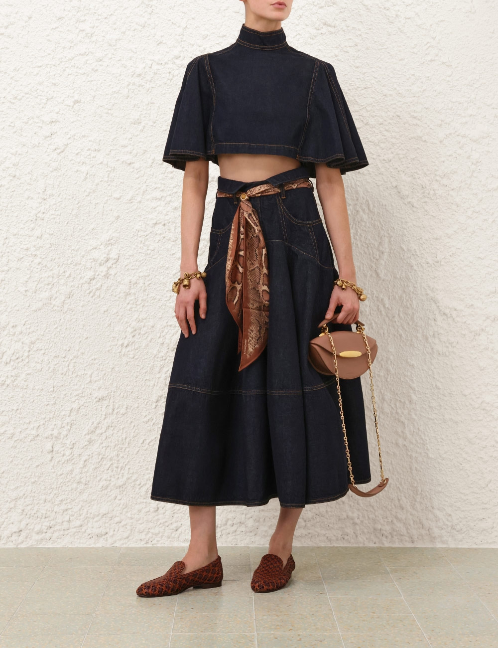 HYPNOTIC DENIM MIDI SKIRT - 2