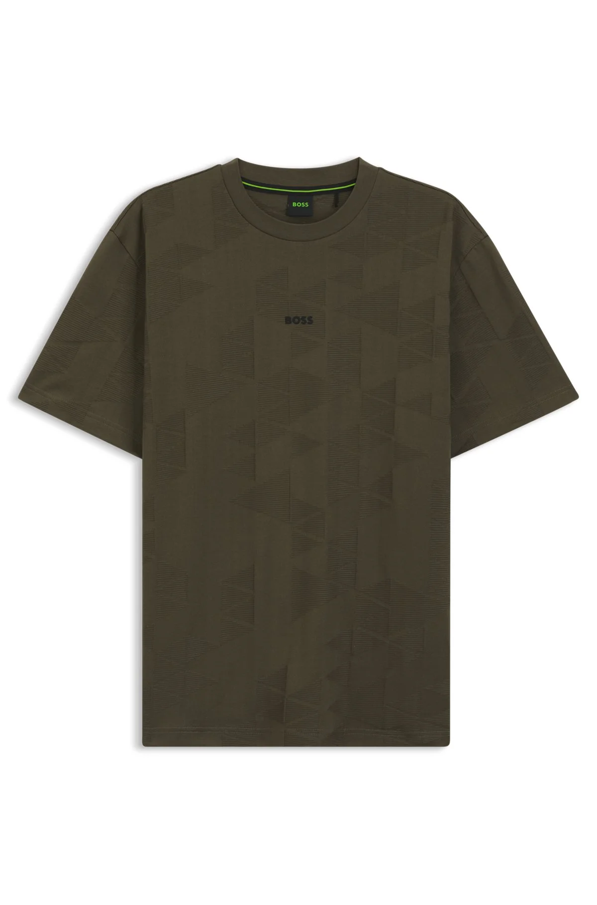 COTTON T-SHIRT WITH 3D-JACQUARD PATTERN - 1