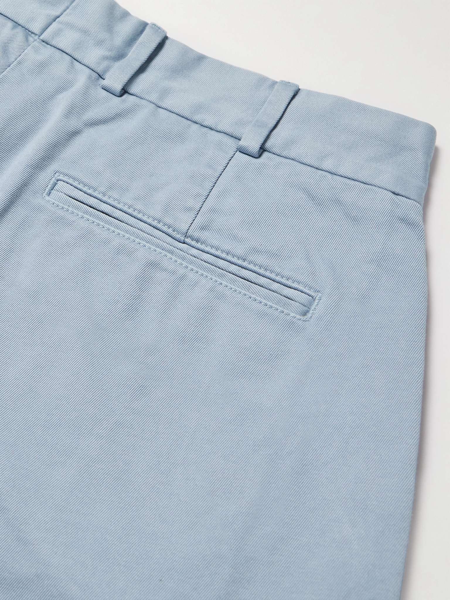 Wide-Leg Distressed Cotton-Gabardine Bermuda Shorts - 5