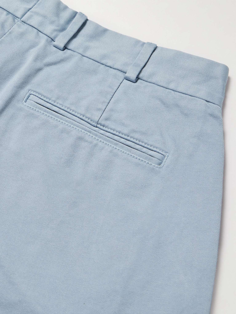 Wide-Leg Distressed Cotton-Gabardine Bermuda Shorts 5