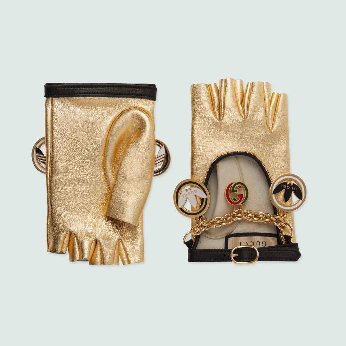 adidas x Gucci leather gloves - 1