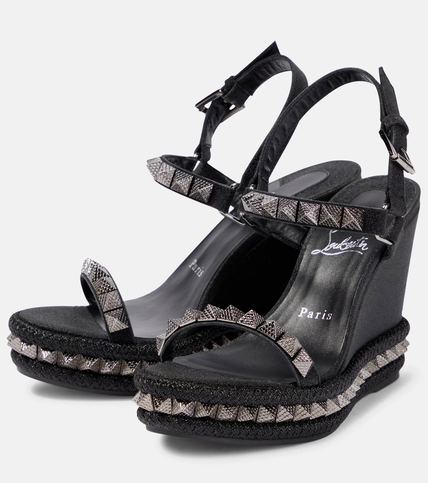 Pyraclou embellished leather espadrilles - 5