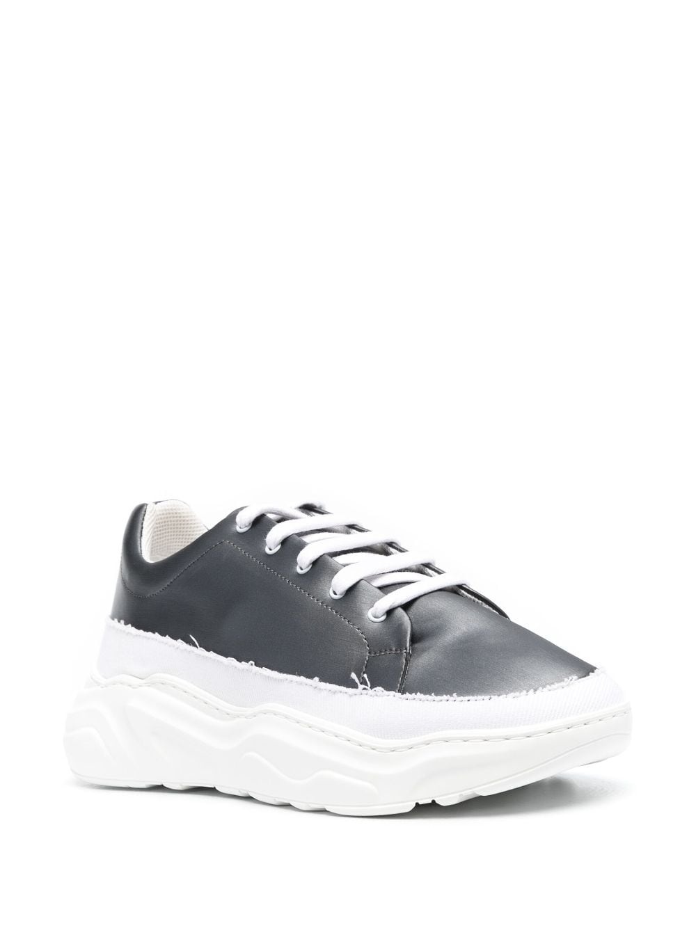 low-top round-toe sneakers - 2