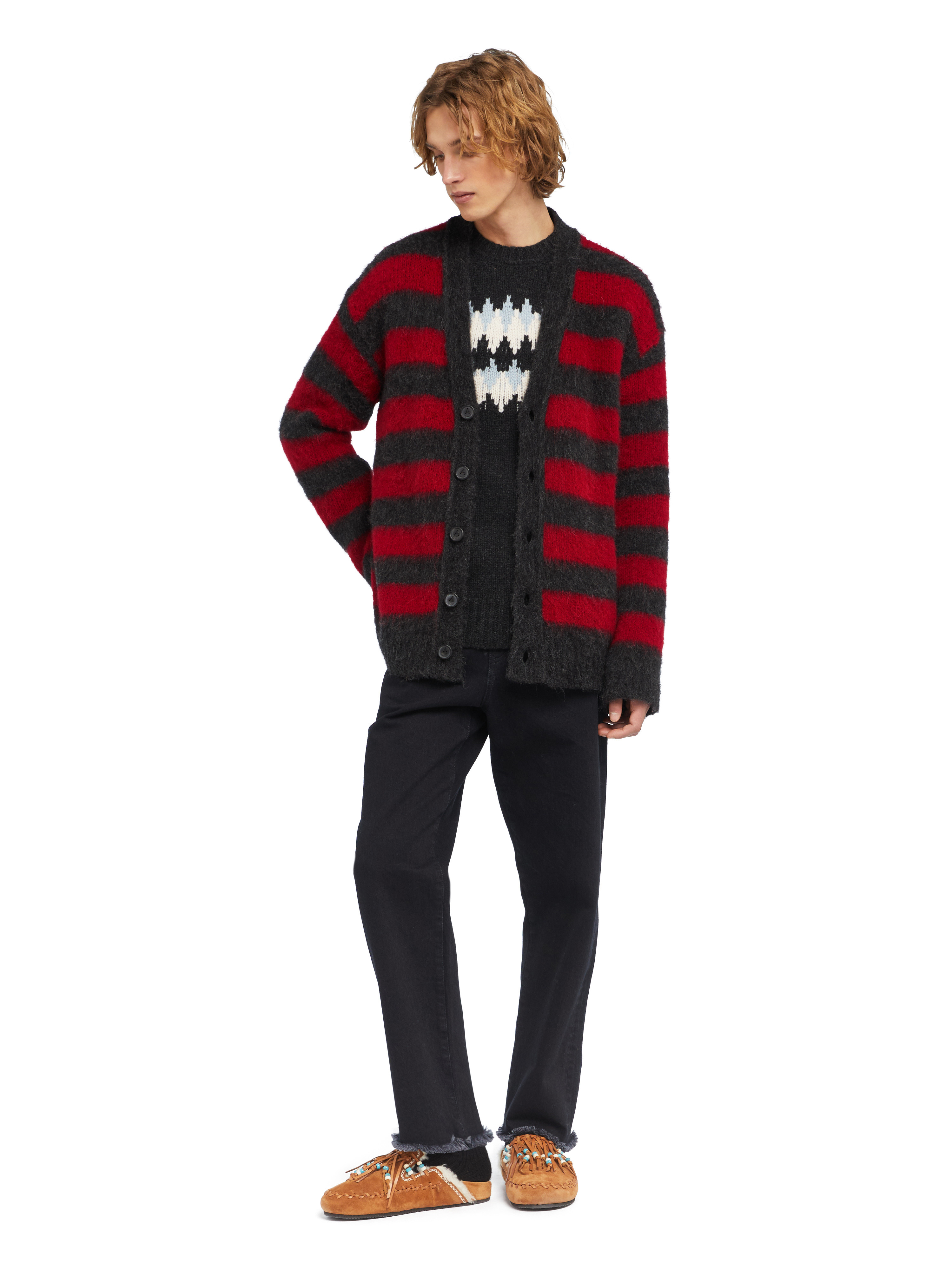 Grunge Stripes Cardigan - 2