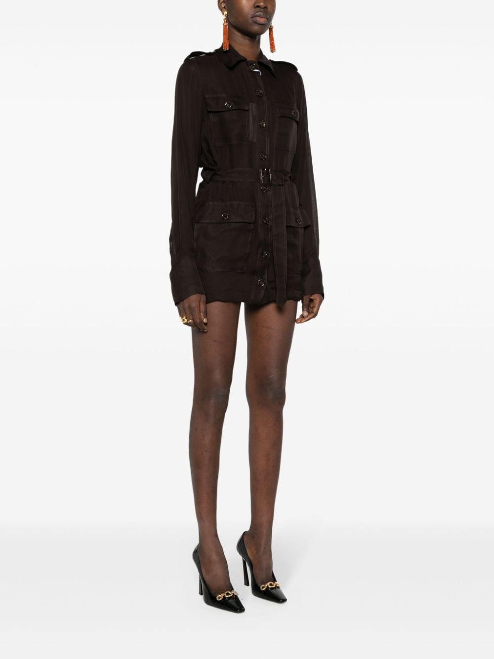Saharienne muslin mini dress - 3