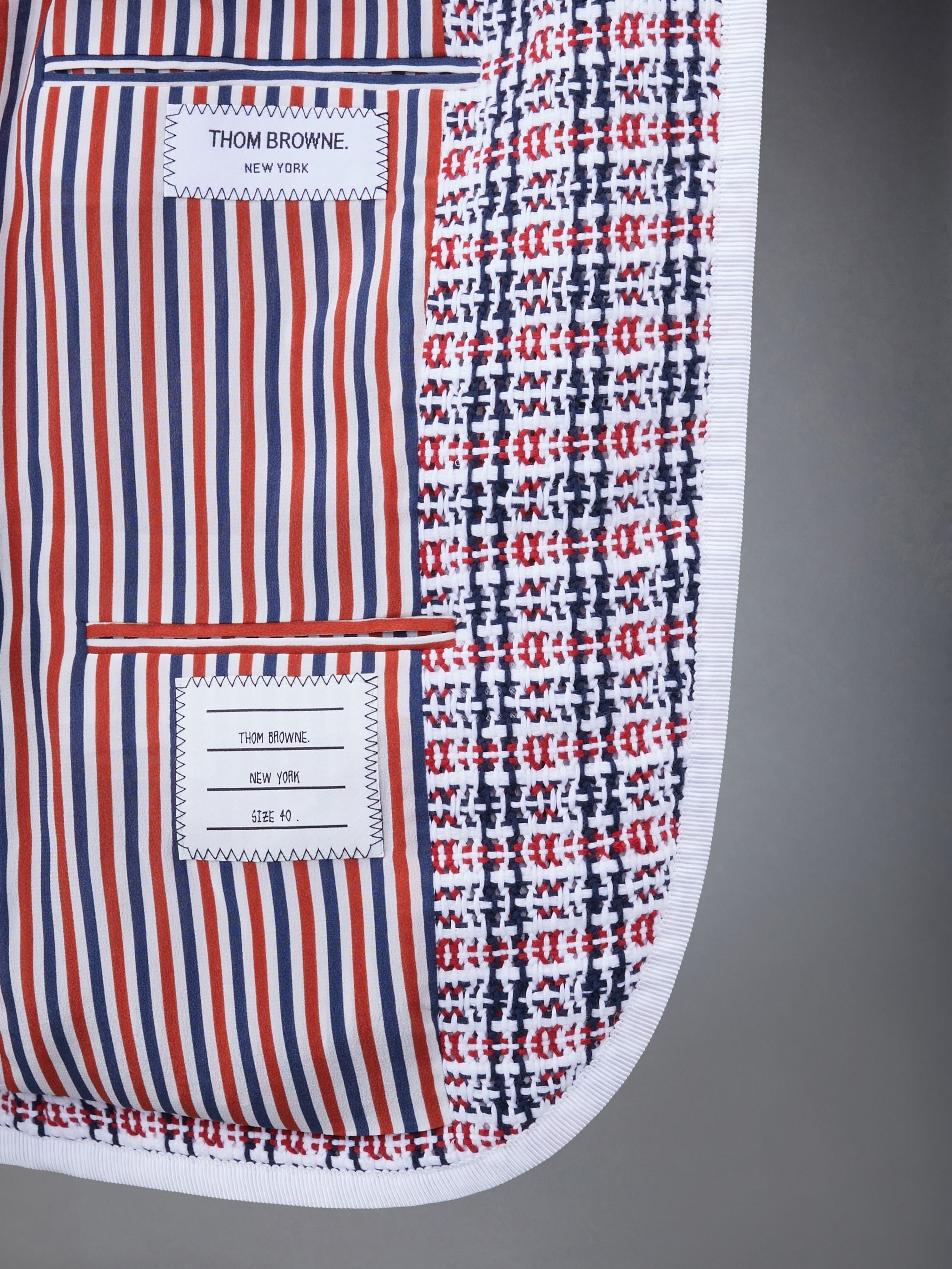 Check Crochet Tweed Slim Fit Sport Coat - 5