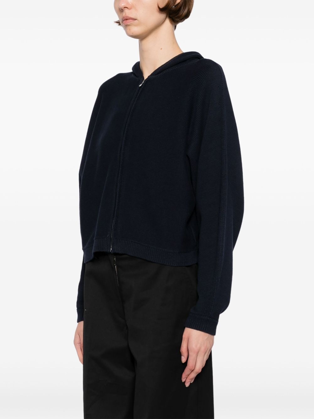 hooded zip-up jacket - 3