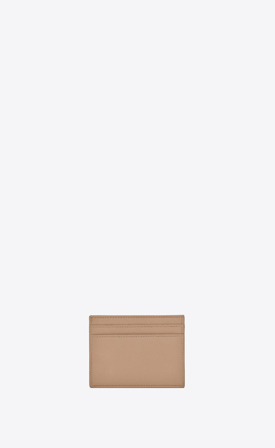 SAINT LAURENT tiny monogram card case in grained leather outlook