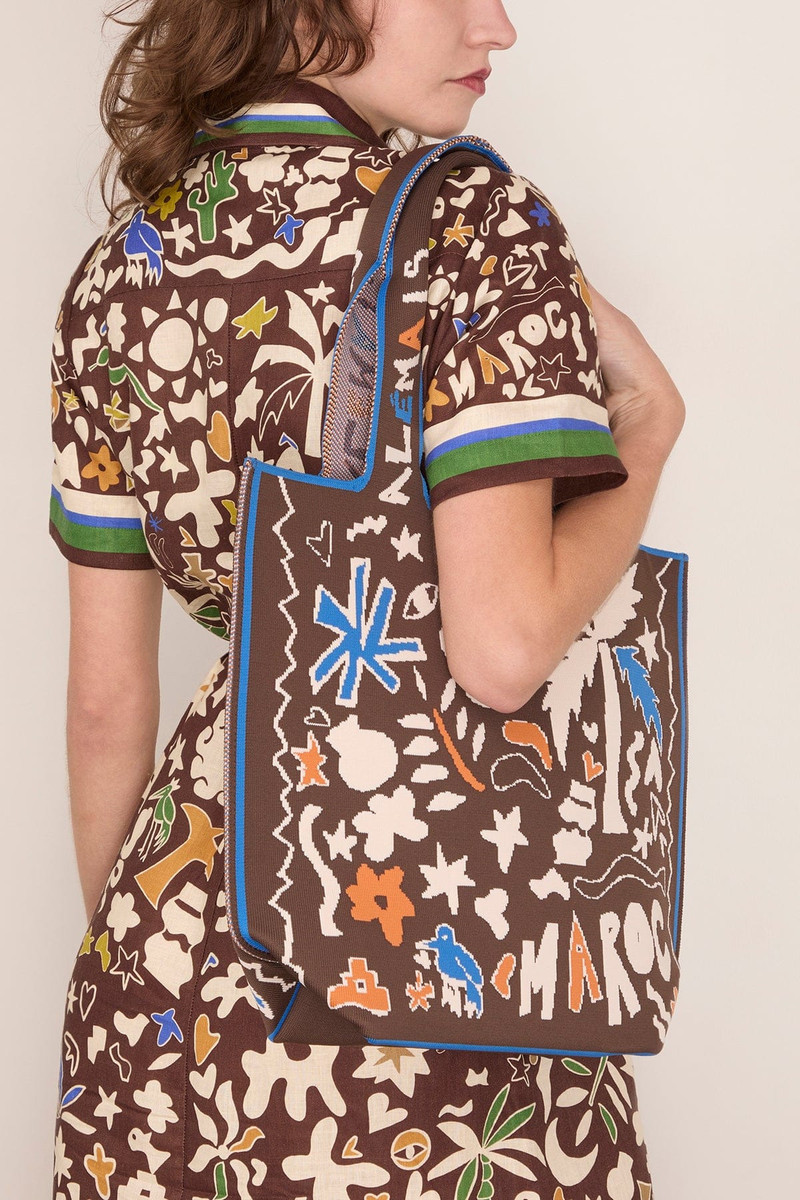ALÉMAIS Maroc Jacquard Shopper Tote in Multi outlook