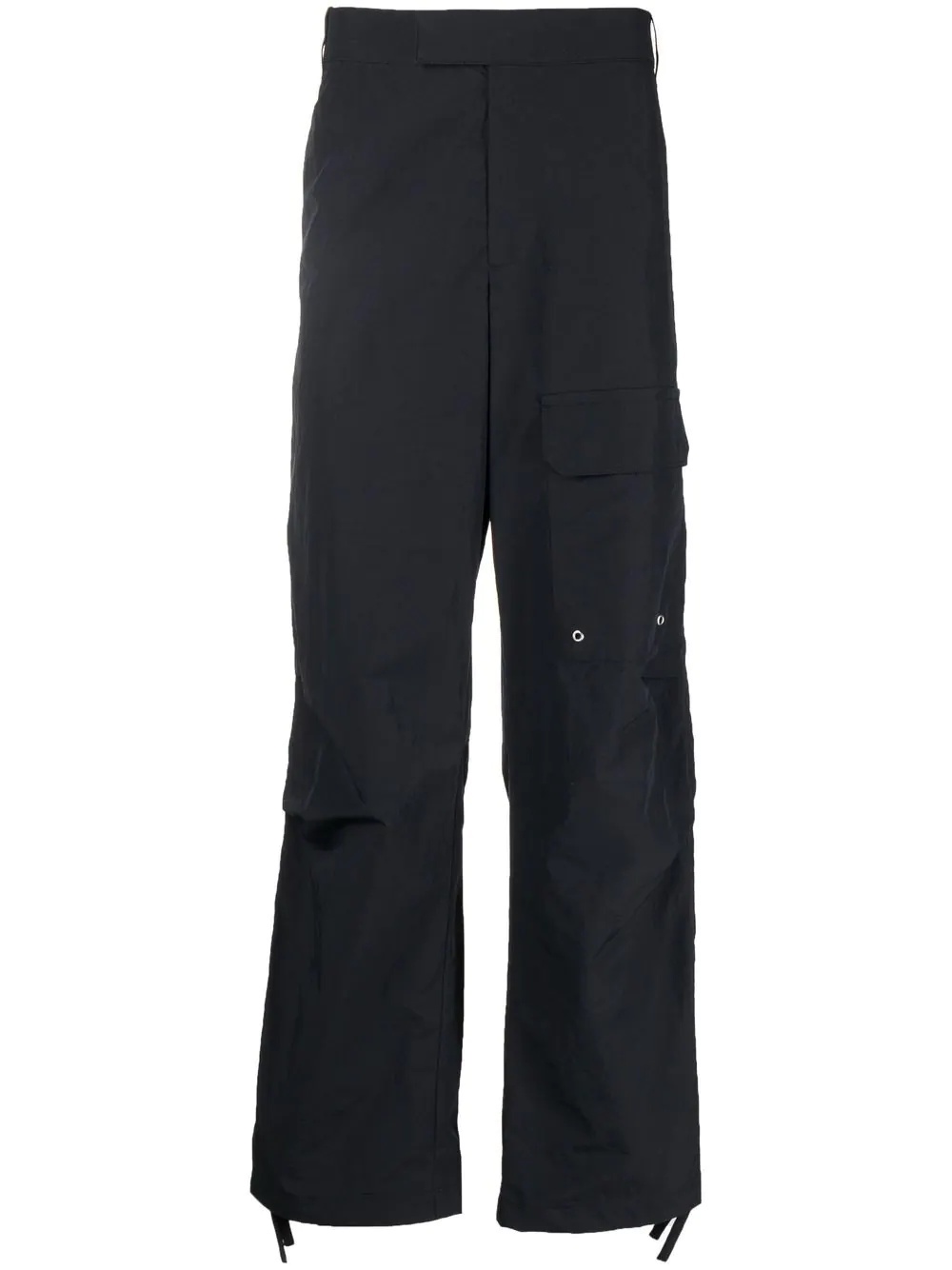 patch-pocket loose fit trousers - 1