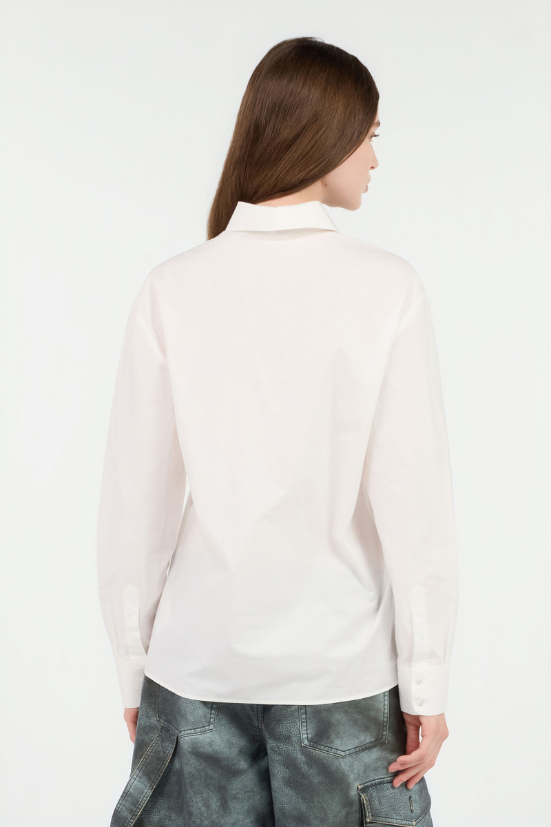White Cotton Shirt with Monogram RC 4